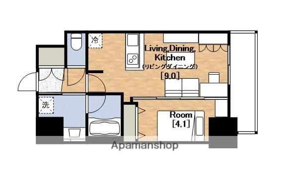GM難波ウエストD.C(1LDK/7階)の間取り写真