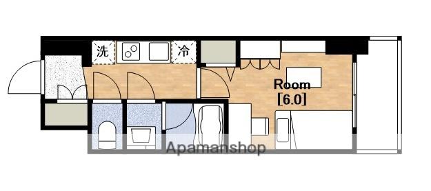 GM難波ウエストD.C(1K/4階)の間取り写真