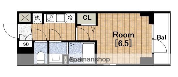 CITY LUX NAMBA サウス(1K/3階)の間取り写真