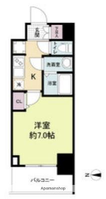 WORVE大阪本町(1K/8階)の間取り写真