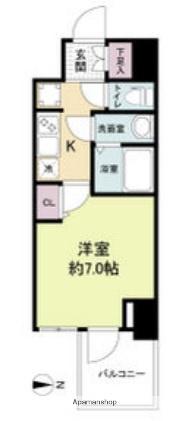 WORVE大阪本町(1K/14階)の間取り写真