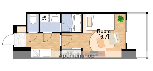 QUINTET NAMBAレジュールアッシュNAMBA(1K/14階)の間取り写真