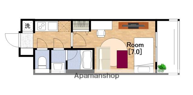 エスリードレジデンス大阪難波(1K/10階)の間取り写真