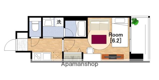 ESLEAD RESIDENCE大阪難波(1K/14階)の間取り写真
