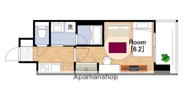 エスリードレジデンス大阪難波(1K/9階)の間取り写真