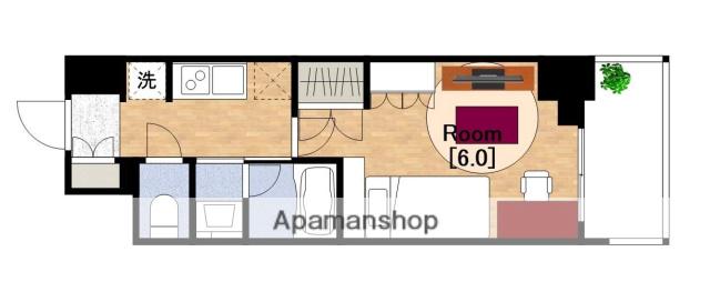 クレストコート靱公園 THE CLASS(1K/9階)の間取り写真