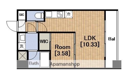 プレジオ弁天町EURO(1LDK/3階)の間取り写真