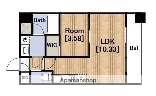 プレジオ弁天町EURO(1LDK/9階)の間取り写真
