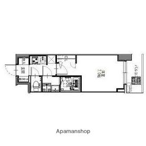 S-RESIDENCE難波大国町DEUX(1K/14階)の間取り写真