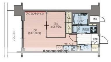 プレジオ難波(1LDK/6階)の間取り写真