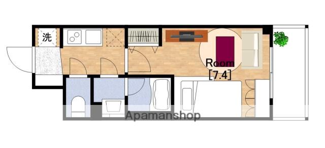 ファステート難波デラックス(1K/11階)の間取り写真