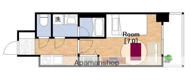 ファステート難波デラックス(1K/6階)の間取り写真