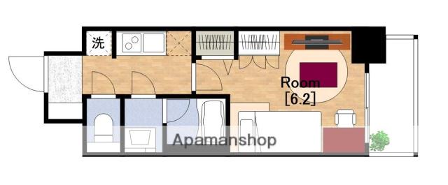 プレサンス大国町ブライス(1K/10階)の間取り写真