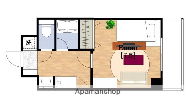 MPLAZA長堀弐番館(1K/7階)の間取り写真