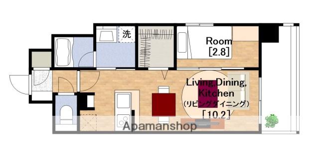 リヴェント難波サウス(1LDK/9階)の間取り写真