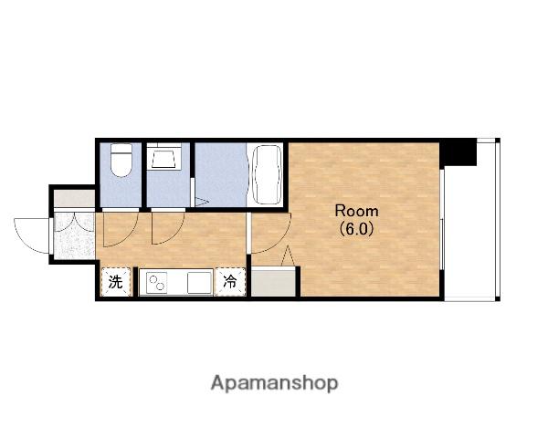 プレサンス四天王寺前夕陽ヶ丘 凛宮(1K/9階)の間取り写真