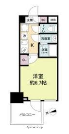 セレニテ日本橋ミラク(1K/3階)の間取り写真