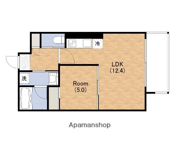 プレジオ弁天町(1LDK/8階)の間取り写真