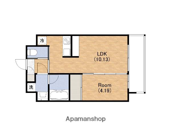 プレジオ弁天町(1LDK/10階)の間取り写真