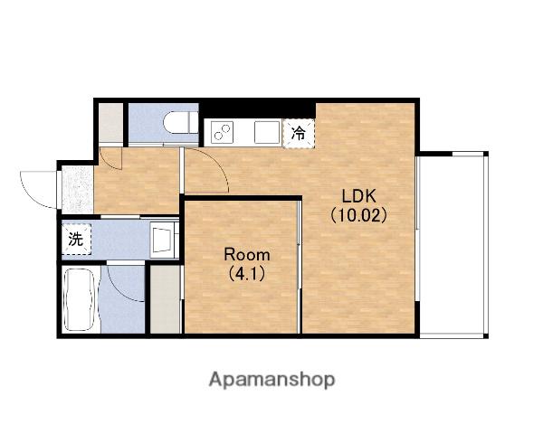 プレジオ弁天町(1LDK/10階)の間取り写真