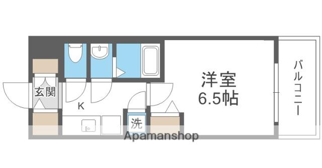 ベイサイドパークOSAKAノースレジデンス(1K/4階)の間取り写真
