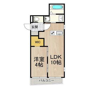 K・H・E(1LDK/5階)の間取り写真