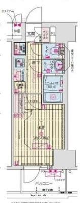 プレサンス天王寺勝山(1K/11階)の間取り写真