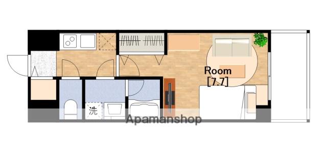 ベイサイドパークOSAKAサウスレジデンス(1K/12階)の間取り写真