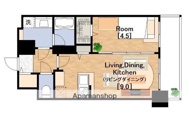 ベイサイドパークOSAKAサウスレジデンス(1LDK/14階)の間取り写真