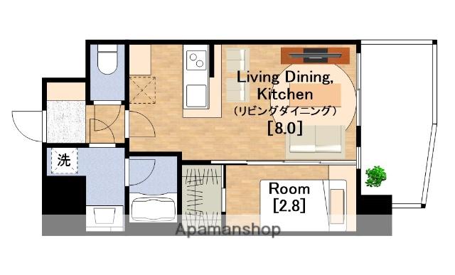 セレニテ難波ミラク弐番館(1LDK/5階)の間取り写真