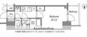 アドバンス大阪ストーリア(1K/9階)の間取り写真