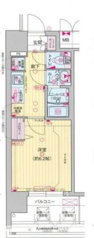 プレサンス難波デヴァンテ(1K/3階)の間取り写真