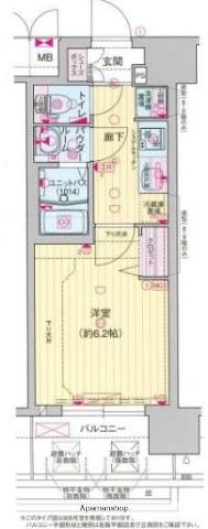 プレサンス難波デヴァンテ(1K/3階)の間取り写真