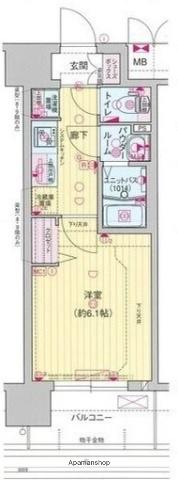 プレサンス難波デヴァンテ(1K/9階)の間取り写真