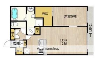 CASA FELICE(1LDK/4階)の間取り写真