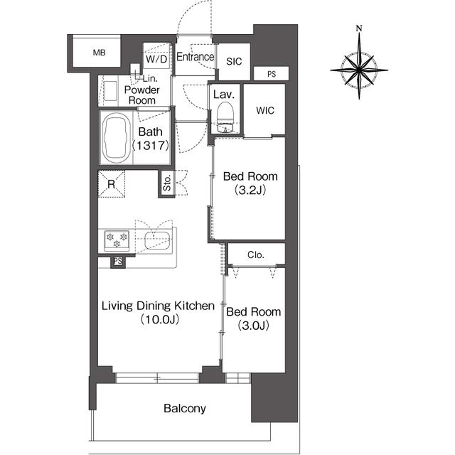 コンフォリア新大阪宮原Q(2LDK/5階)の間取り写真