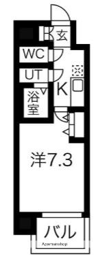 LIVIAZ SHIN-OSAKA CIEL(1K/2階)の間取り写真