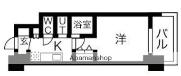 アービングNEO岸里(1K/6階)の間取り写真