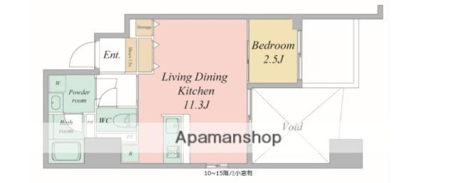 エスリードレジデンス大阪谷町THE・MARKS(1LDK/4階)の間取り写真