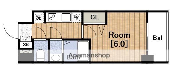 ファステート難波ヴィラント(1K/7階)の間取り写真