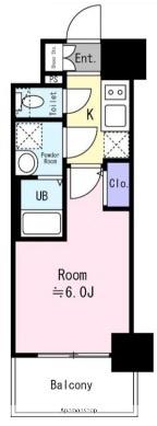 エスリード難波AGREA(1K/14階)の間取り写真