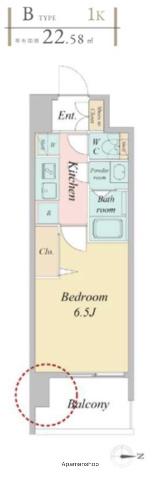 ブランシエスタ森ノ宮(1K/8階)の間取り写真