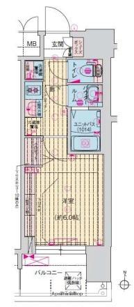 プレサンス大正エミナンス(1K/6階)の間取り写真