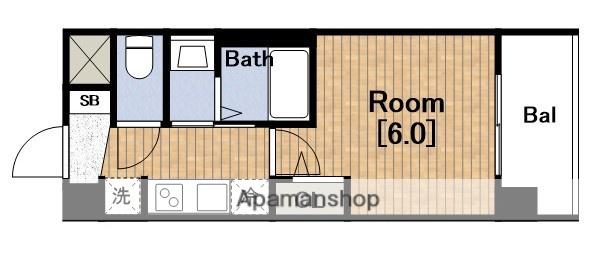 エステムコート難波ウエスト-SIDE8エクシーナ(1K/7階)の間取り写真