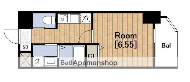 クローバー・グランツ弁天町(1K/12階)の間取り写真