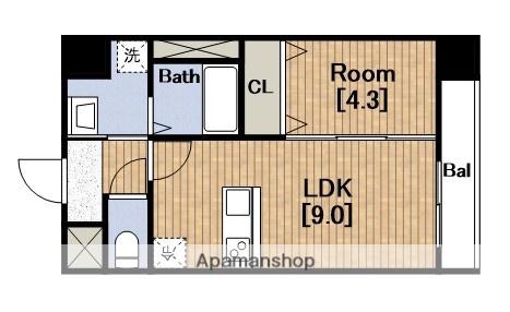 フォーゼ舟橋(1LDK/10階)の間取り写真
