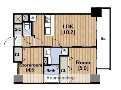 LOUIS RESIDENCE弁天町(2LDK/2階)の間取り写真