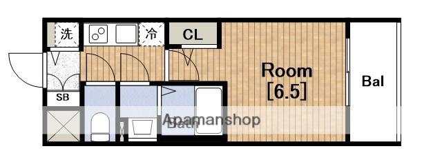 ESLEAD大阪EVOLVE(1K/11階)の間取り写真