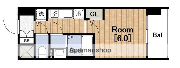 ESLEAD大阪EVOLVE(1K/9階)の間取り写真