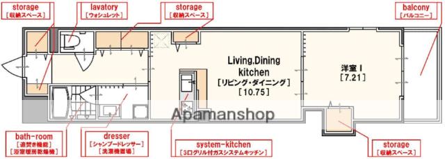 大阪メトロ四つ橋線 北加賀屋駅 徒歩8分 3階建 築14年(1LDK/3階)の間取り写真